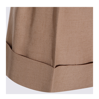Biscuit Viscose Blend Shorts