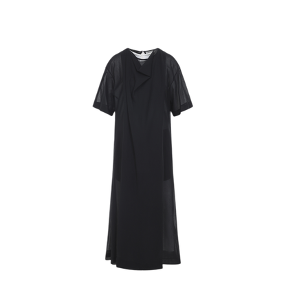 MAYFEYR - CARVEN - Sheer Draped Cotton Midi Dress - 6261K21027N999