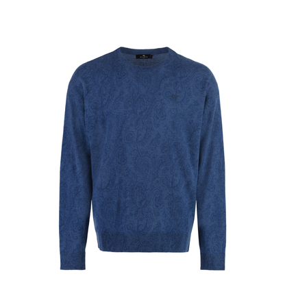 Logo Embroidered Jumper Blue