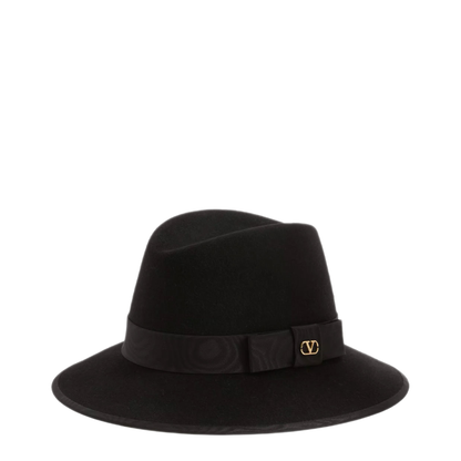 MAYFEYR - Valentino - Vlogo Signature Felt Hat With Moiré Ribbon - WHAA12RKX3GF
