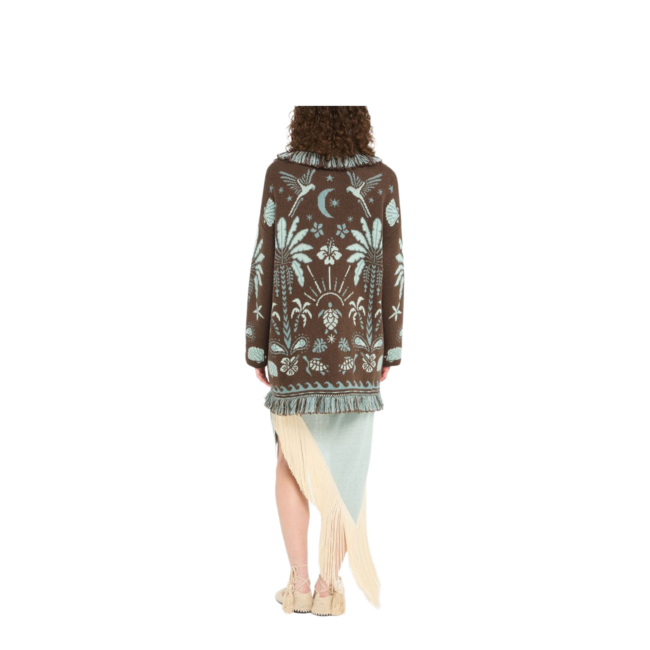 Echoes Of The Island Cardigan Sandal Wood-Wave