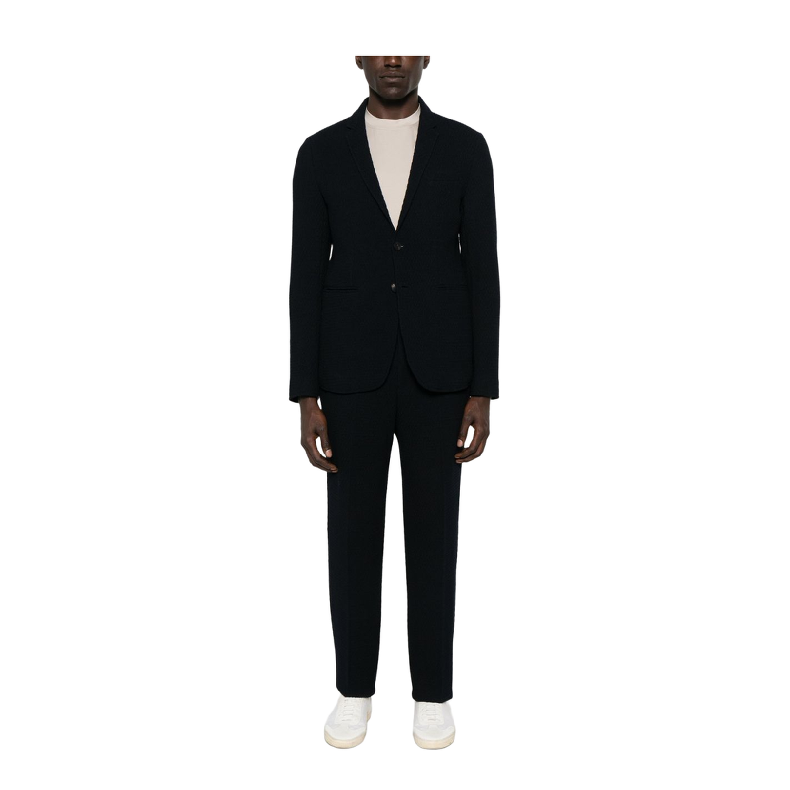 Navy Blue Single-Breasted Jacket