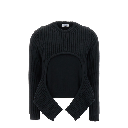 Black Meteor Cut Out Sweater