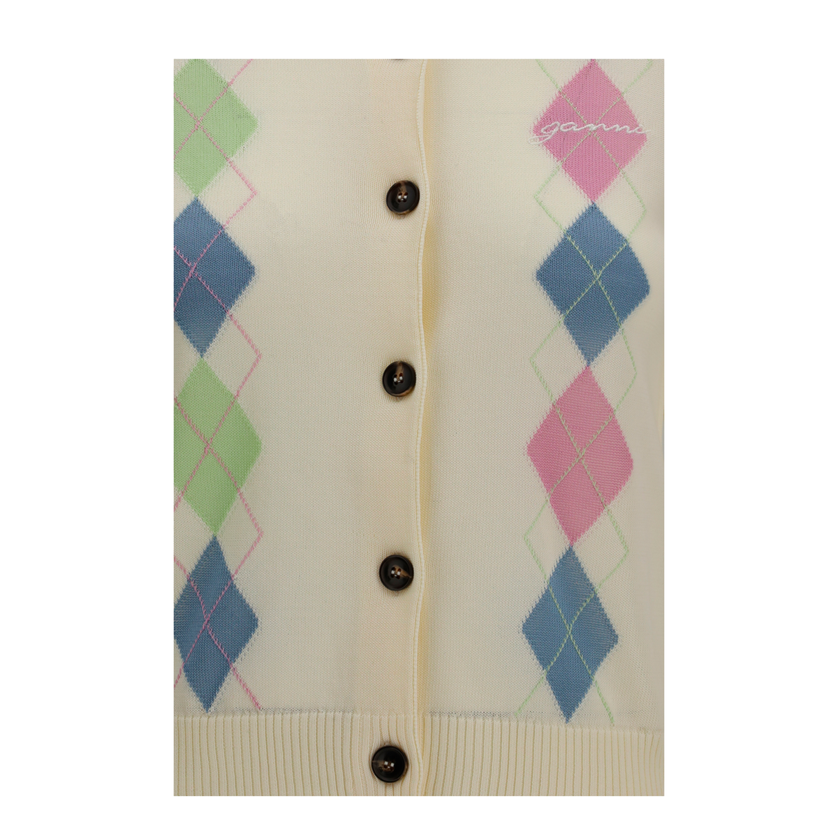 MAYFEYR - Ganni - Diamond Pattern Cardigan - A1160009135
