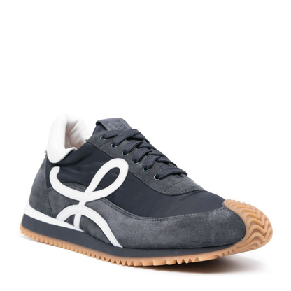 Flow Runner Leather-Trimmed Suede and Nylon Sneakers