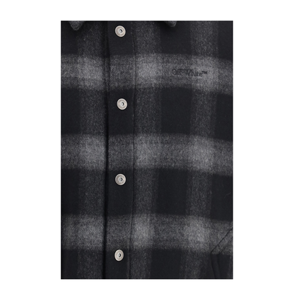 MAYFEYR - Off-White - Padded Flannel Jacket - OMER09TF26FAB00100001