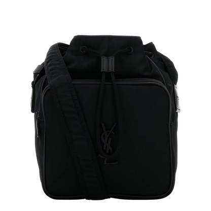 Niki Small Nylon Bucket Bags - Black