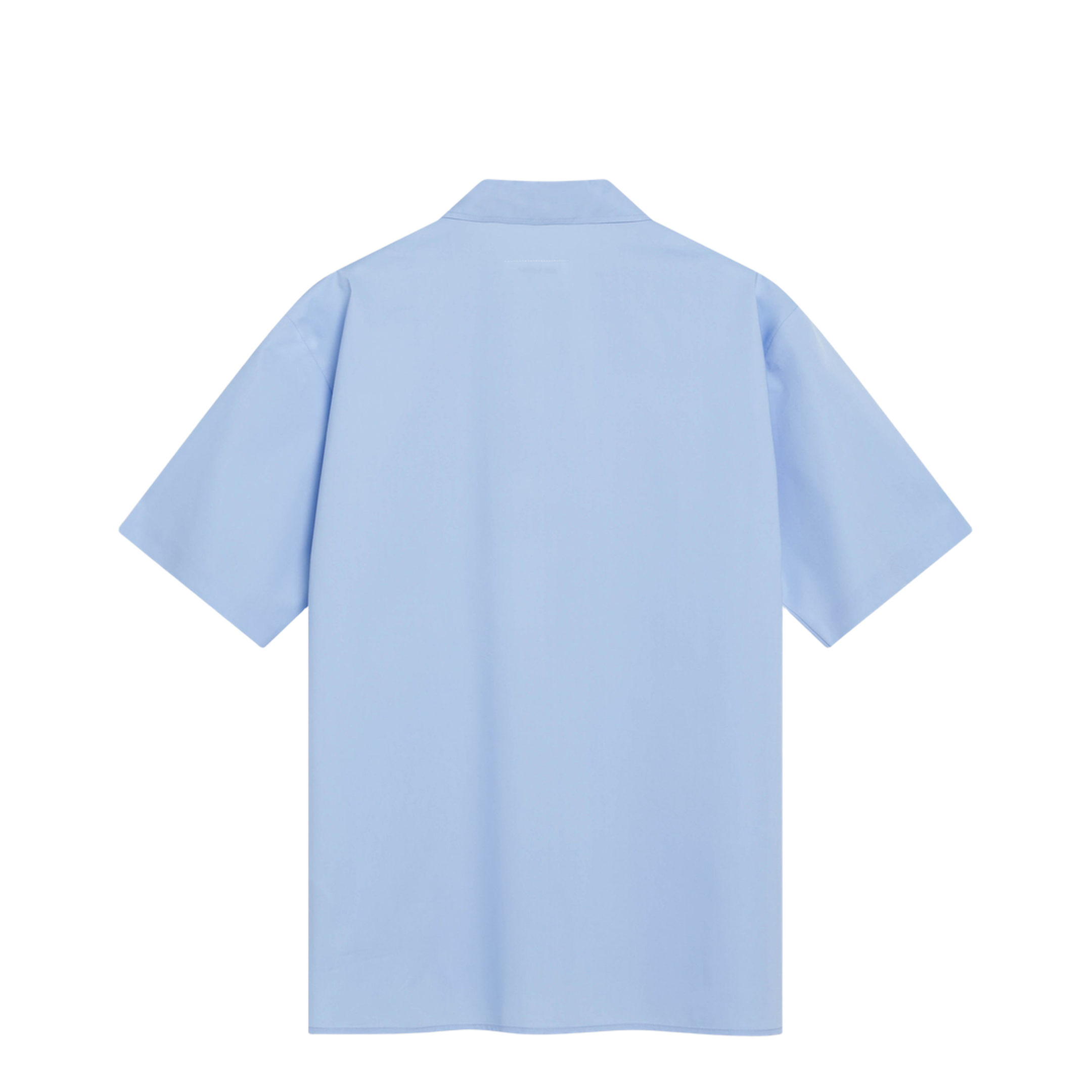 MAYFEYR - Mm6 Maison Margiela - Short-Sleeve Poplin Shirt With Reinforcements, Light Blue - SH2DR0005M35861471