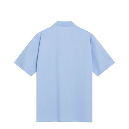 MAYFEYR - Mm6 Maison Margiela - Short-Sleeve Poplin Shirt With Reinforcements, Light Blue - SH2DR0005M35861471