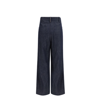 MAYFEYR - Brunello Cucinelli - Denim Effect Twill Wide Pants - MB125P5759