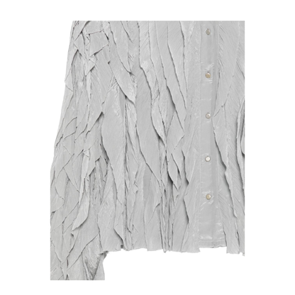 MAYFEYR - Alysi - Grey Crinkled Texture Shirt - 266202A6029PL