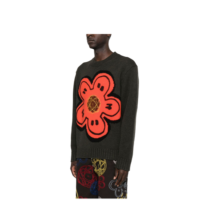 Sweater with Boke Flower