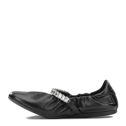 MAYFEYR - Jimmy Choo - Jade Classic Ballet Flats - JADEBALLERINAGKEXBLACKCRYSTAL
