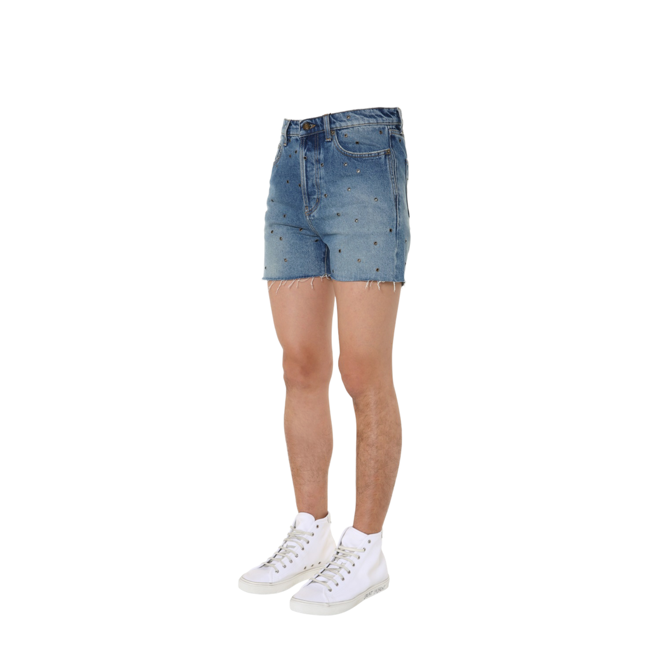 Blue Cotton Shorts