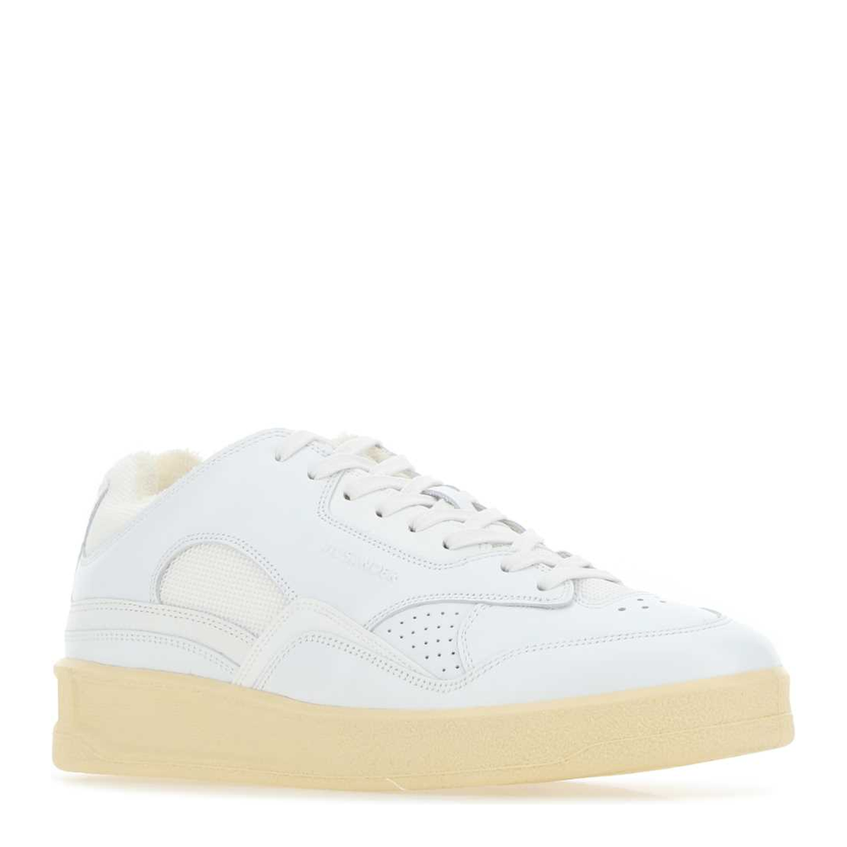 MAYFEYR - Jil Sander - White Leather And Fabric Sneakers - J32WS0016P4869100