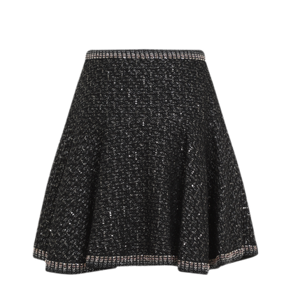 MAYFEYR - GIAMBATTISTA VALLI - Black Cotton Boucle Mini Skirt - 24FWPVCA205409UBE9999