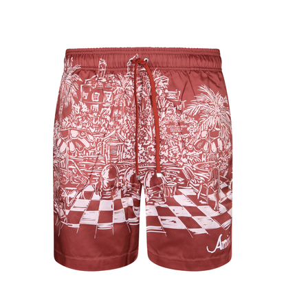 Men's Technical Fabric Swimsuit Red