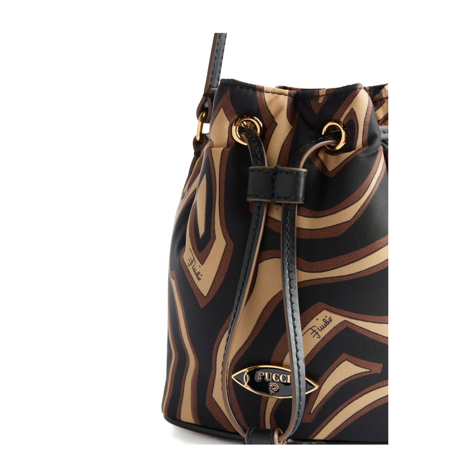 Printed bucket bag