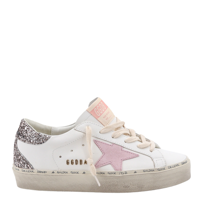 Sneakers in Leather with Glitter