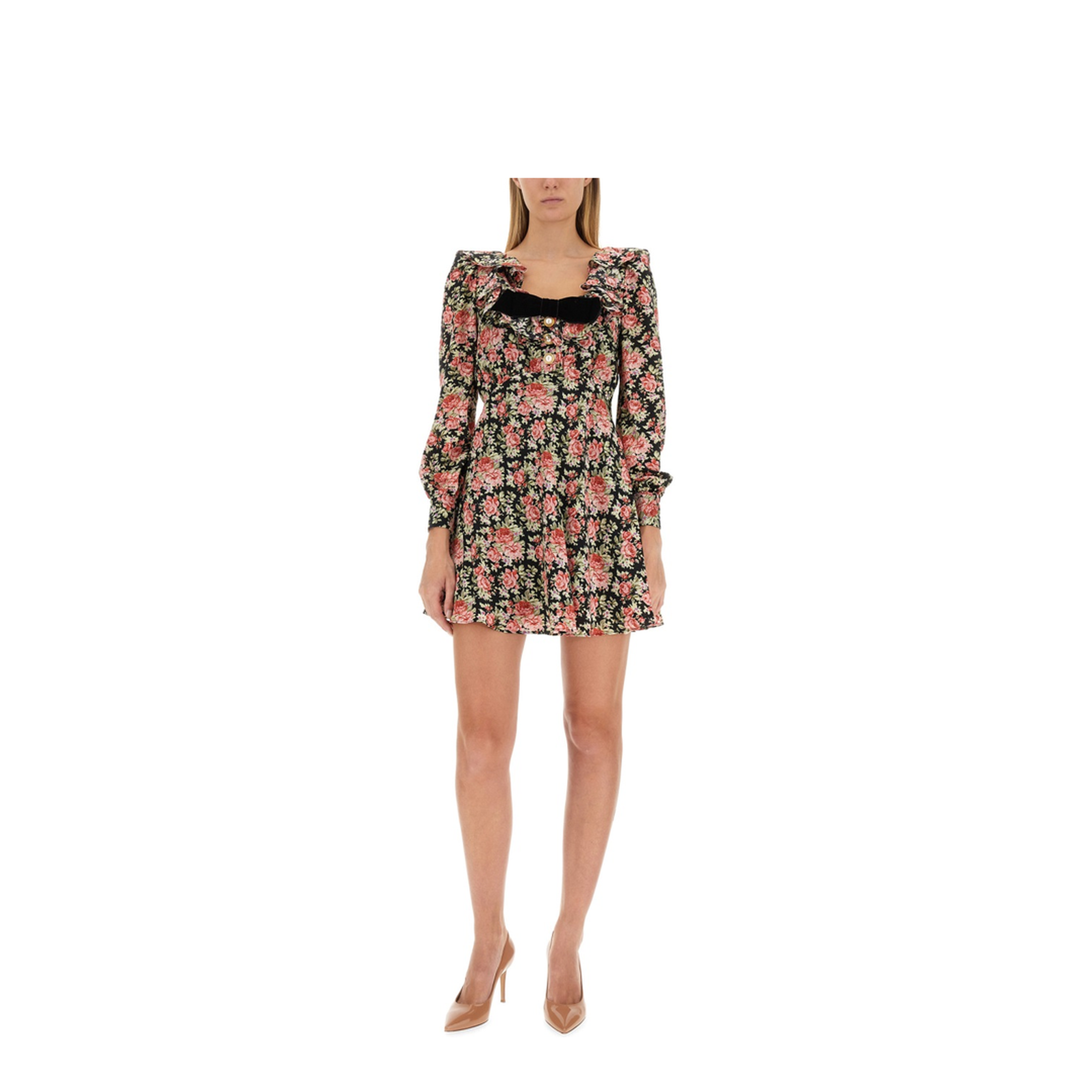 MAYFEYR - Alessandra Rich - Flower Print Mini Dress - FAB3493F4001900