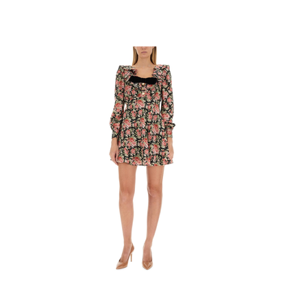 MAYFEYR - Alessandra Rich - Flower Print Mini Dress - FAB3493F4001900