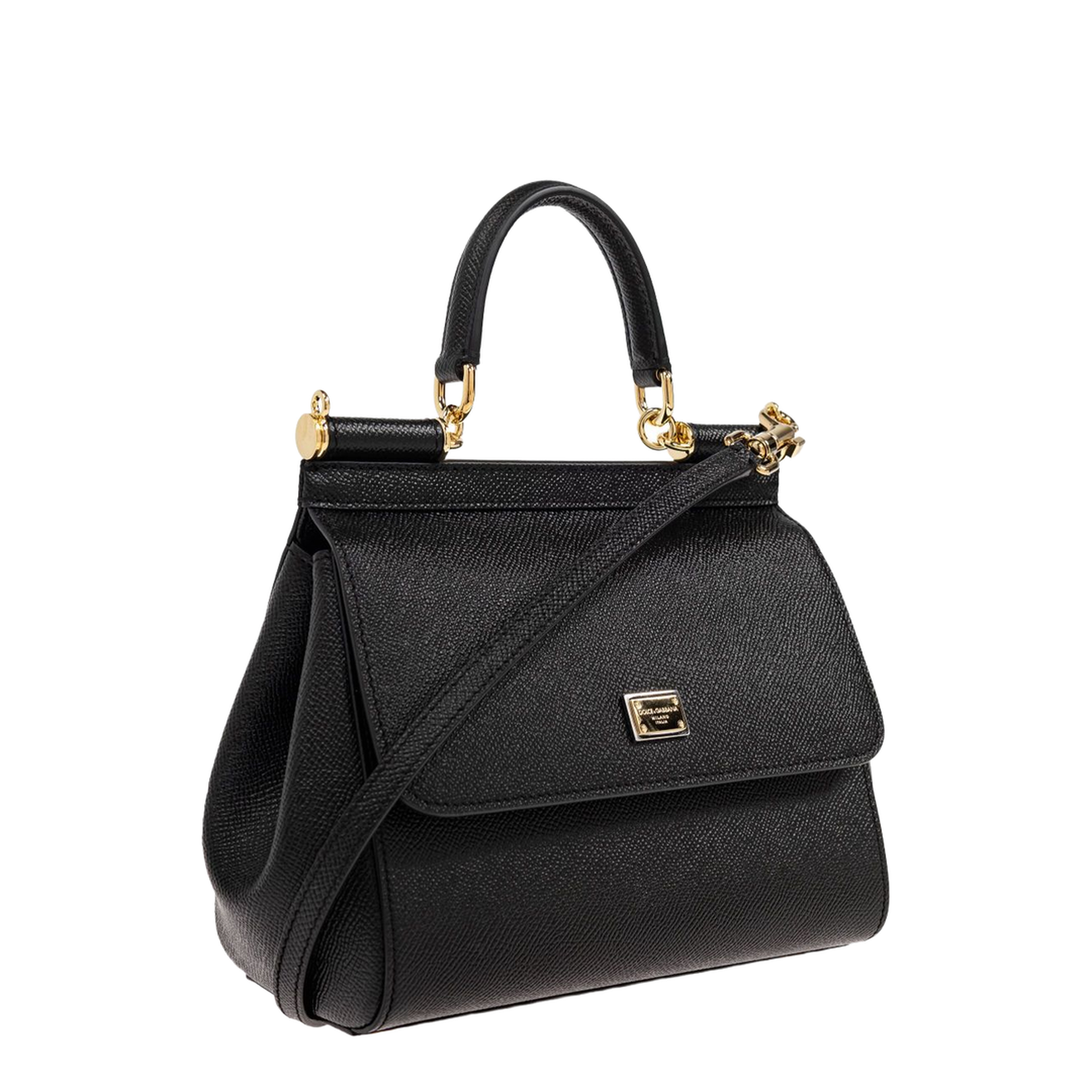 Medium Sicily Handbag in Black