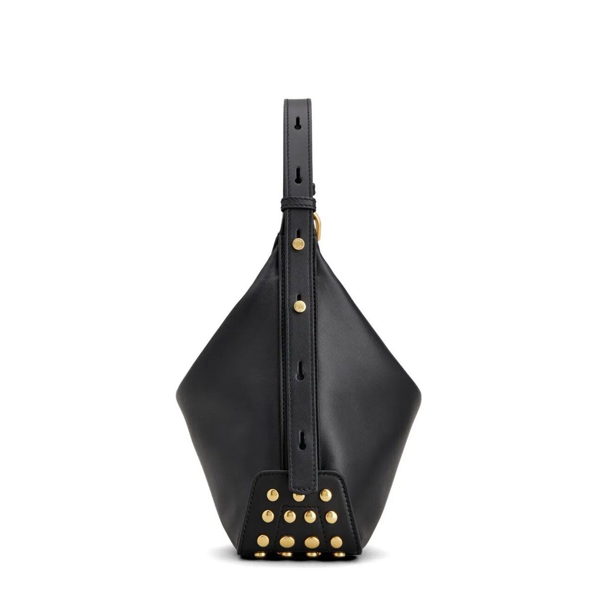 Metal Dots Calfskin Leather Mini Bag - Black
