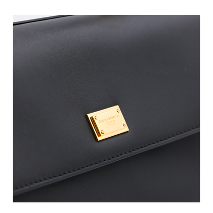 My Sicily handbag in plongé calfskin in Black