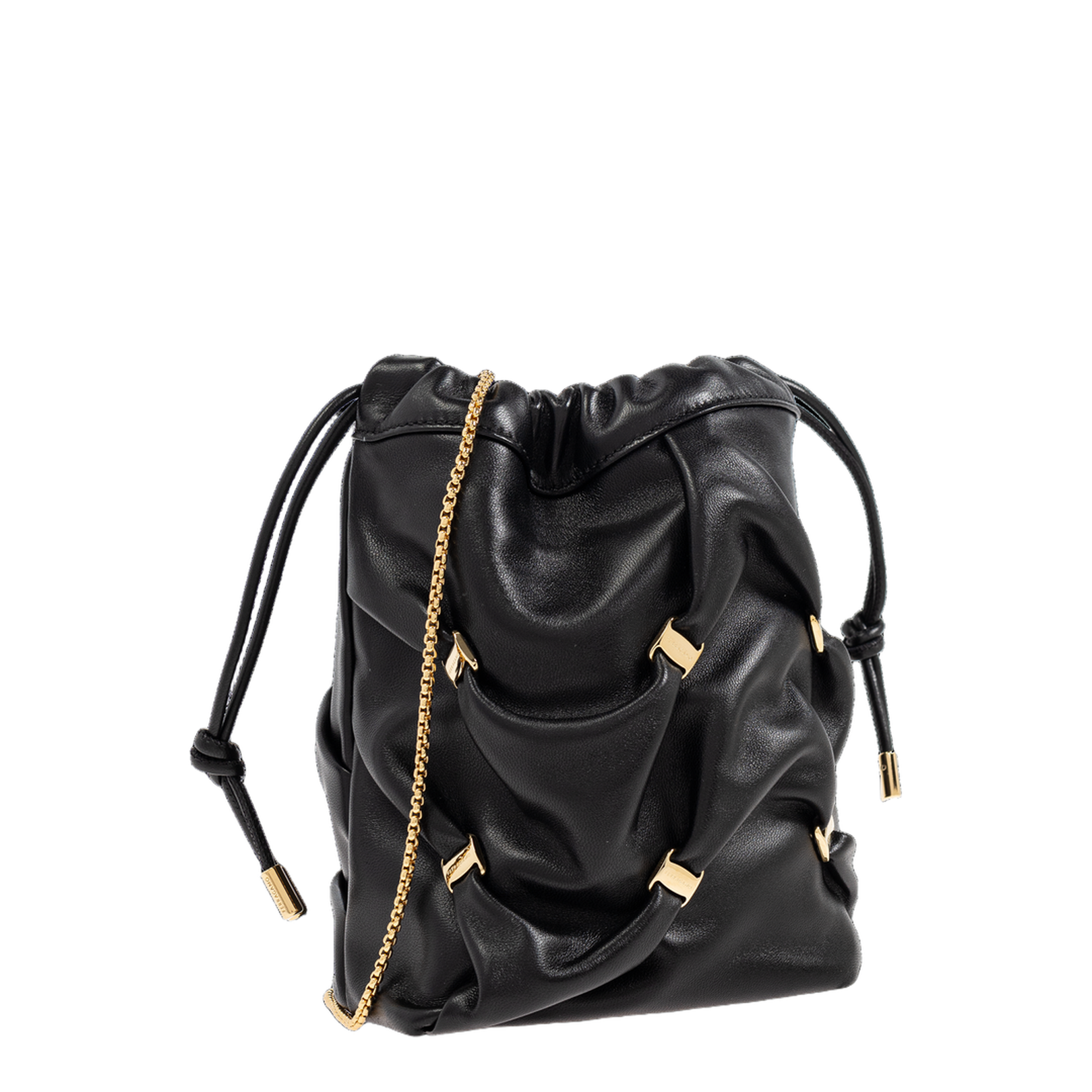 Elegant Black Bucket Shoulder Bag