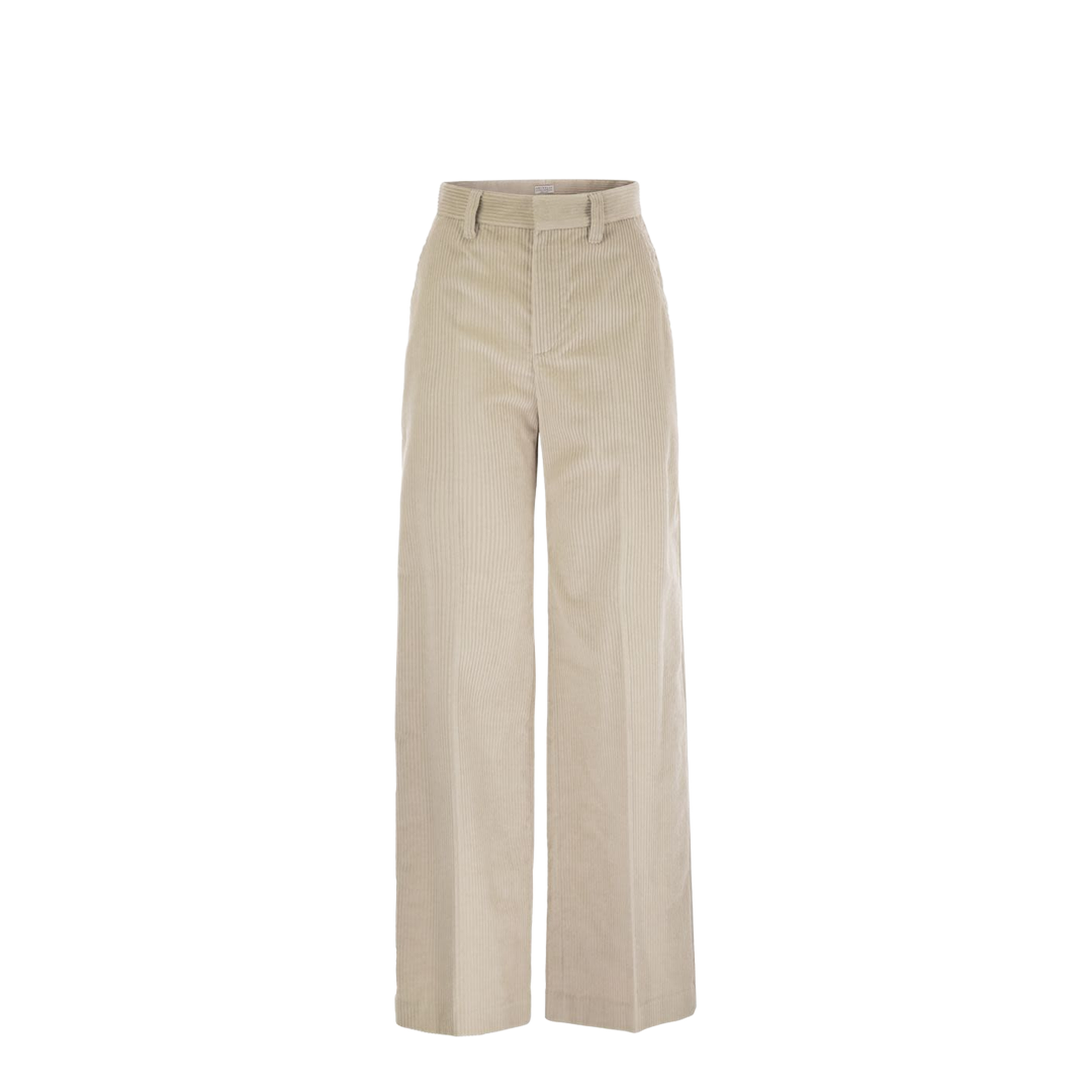 Fluid Corduroy Sartorial Track Trousers with Jewellery