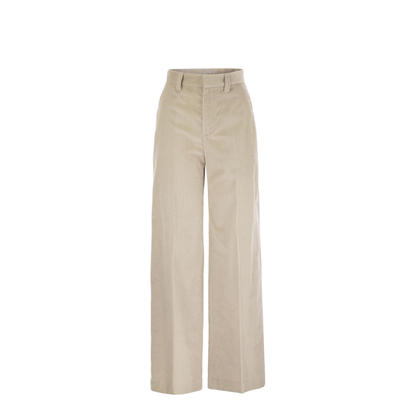 Fluid Corduroy Sartorial Track Trousers with Jewellery
