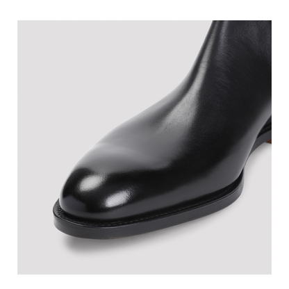 MAYFEYR - John Lobb - Black Calf Leather Lawry Boots - 424041L1R