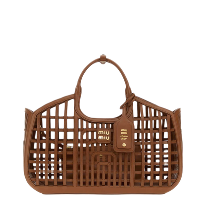 MAYFEYR - Miu Miu - Brown Leather Shopping Bag - 5BA2932IBEF0046