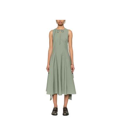 Cotton Blend Midi Dress