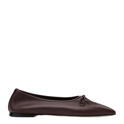 MAYFEYR - DEAR FRANCES - Burgundy Leather Gala Ballet Flats - GAL22LEBO