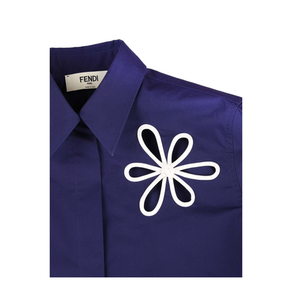 Dark Blue Poplin Shirt