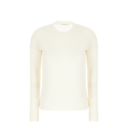 Ribbed Crew Neck Top with Long Sleeves