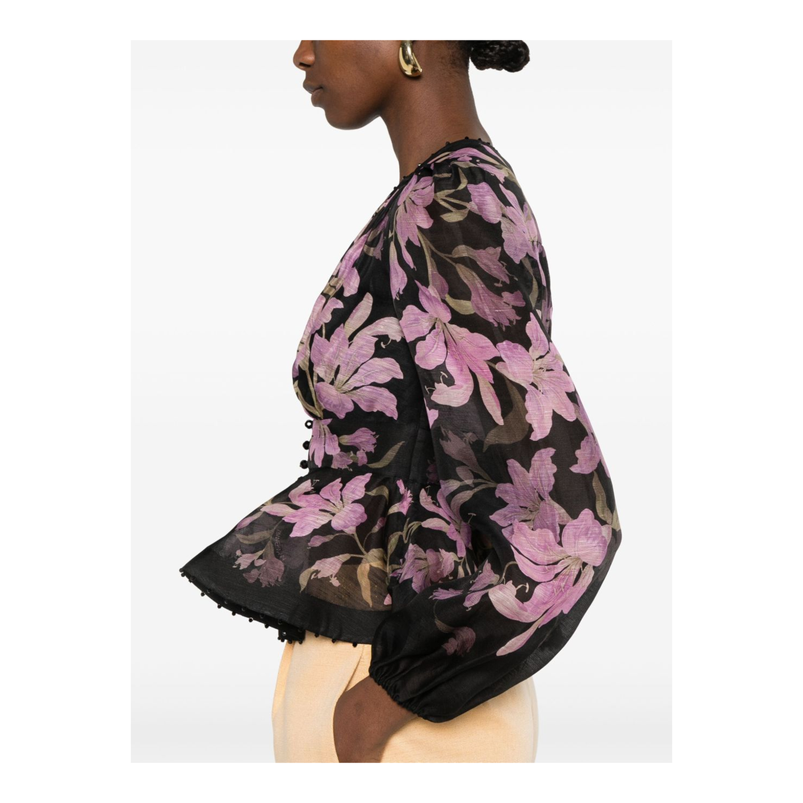 Black and Pink Dawning Blouse