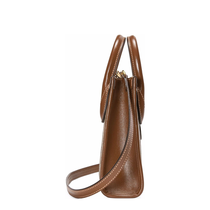 Ophidia Small Canvas Tote Bag - Brown