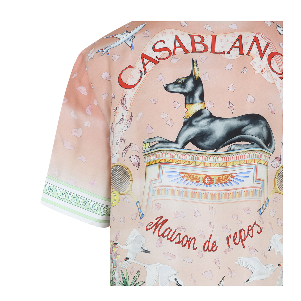 MAYFEYR - Casablanca - Ethereal Cuban Collar Short Sleeve Shirt - MPF26SH00306ETHEREAL