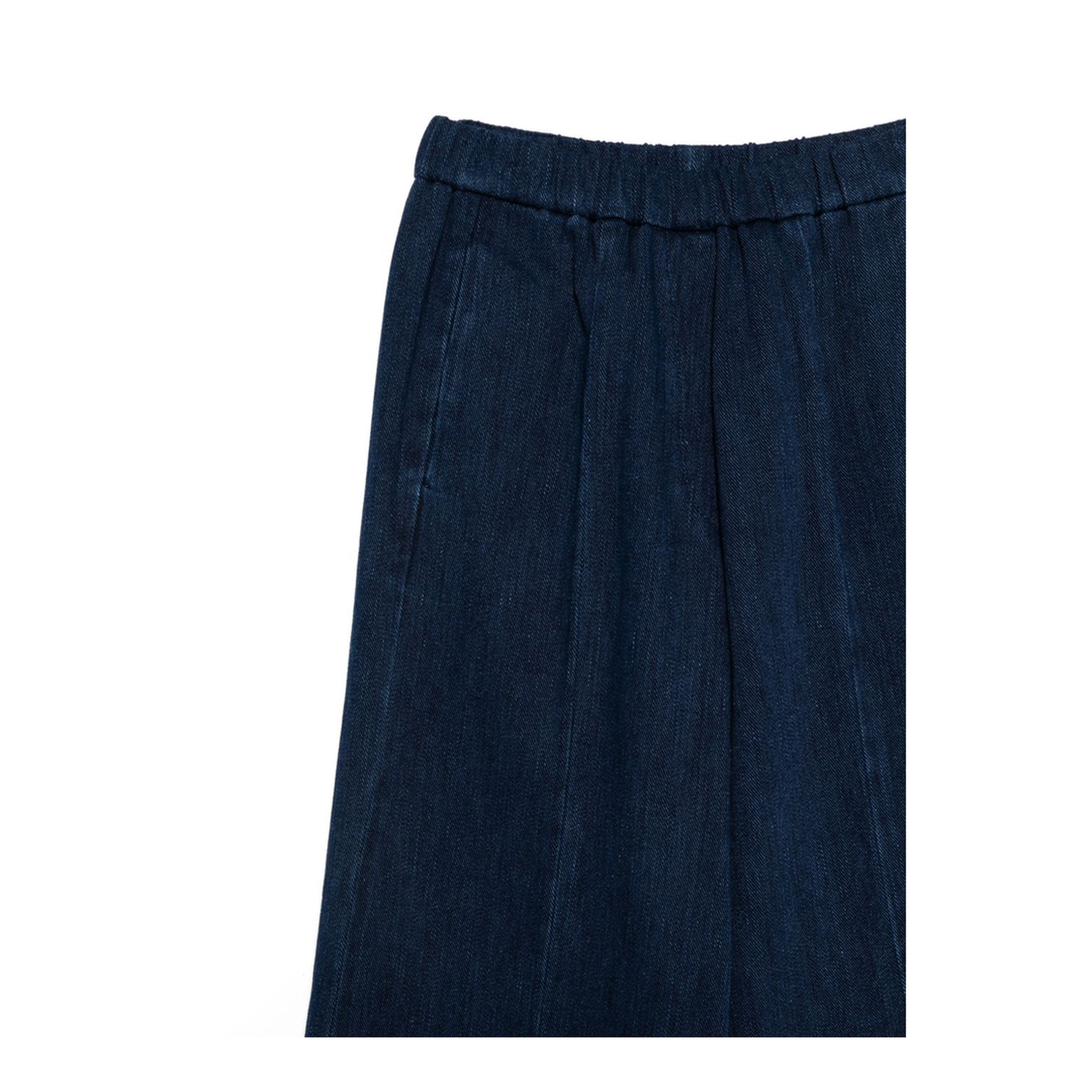 Palazzo Trousers in Denim Indaco