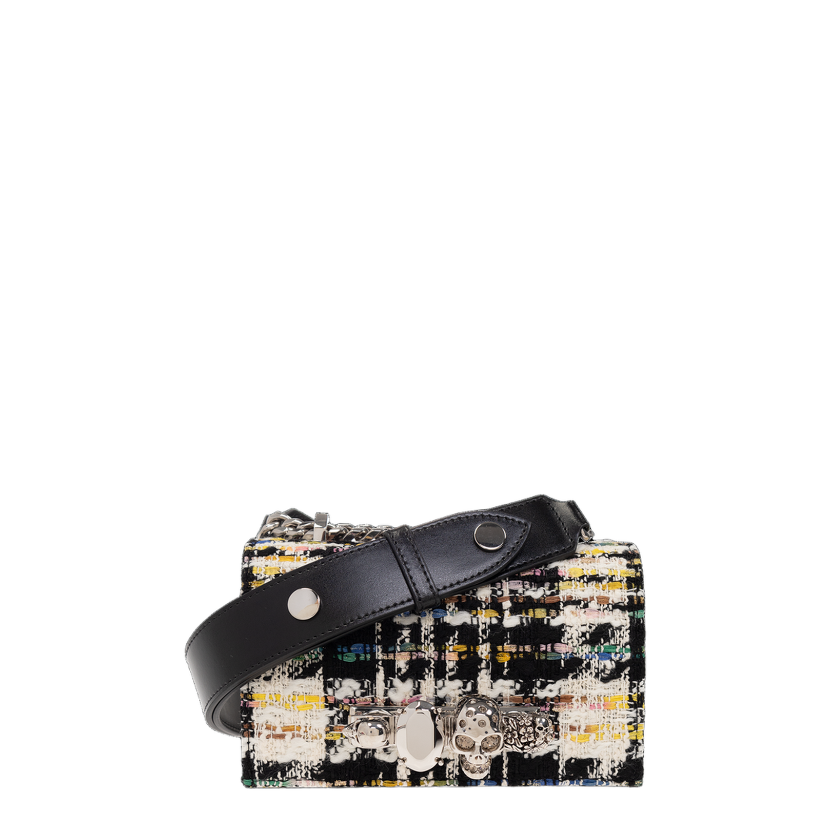 Jewelled Satchel Mini Tweed Crossbody Bag