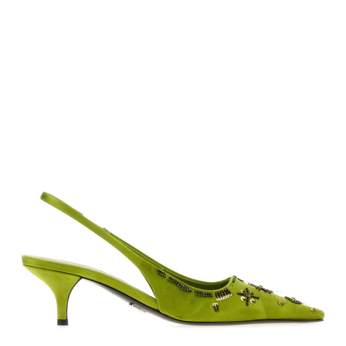 MAYFEYR - Prada - Green Satin Pumps - 1I639OF055A17F0613