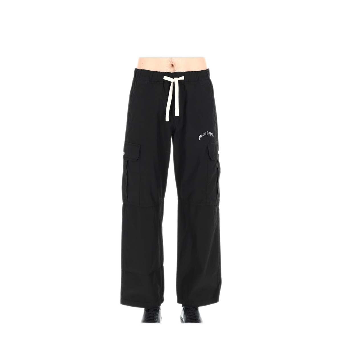 MAYFEYR - Palm Angels - Cargo Trousers Curved Logo - PMCF037S26FAB0011003