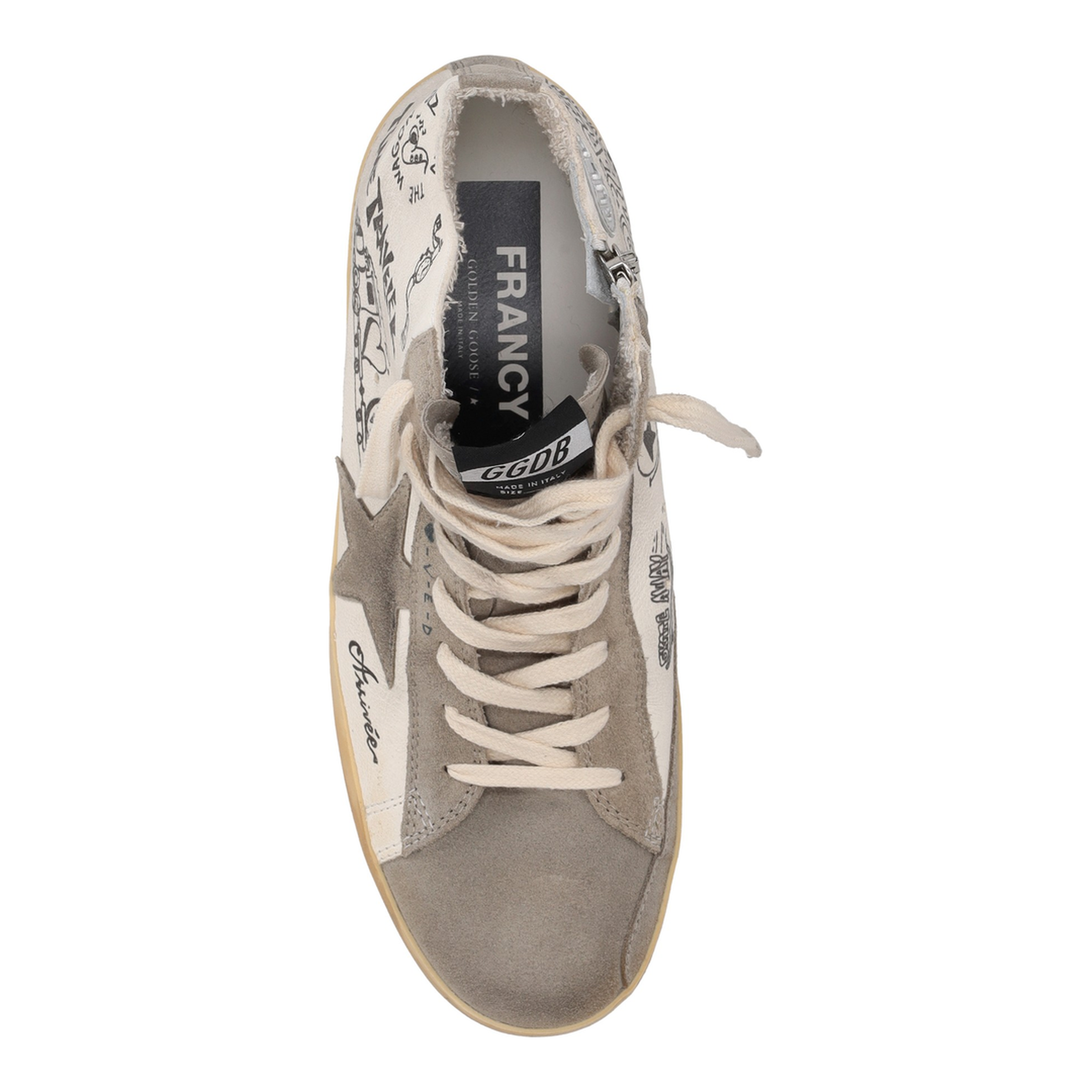 MAYFEYR - Golden Goose - Francy Nappa Upper Suede Toe Star And List With Journey Print - GWF00113F00344181572