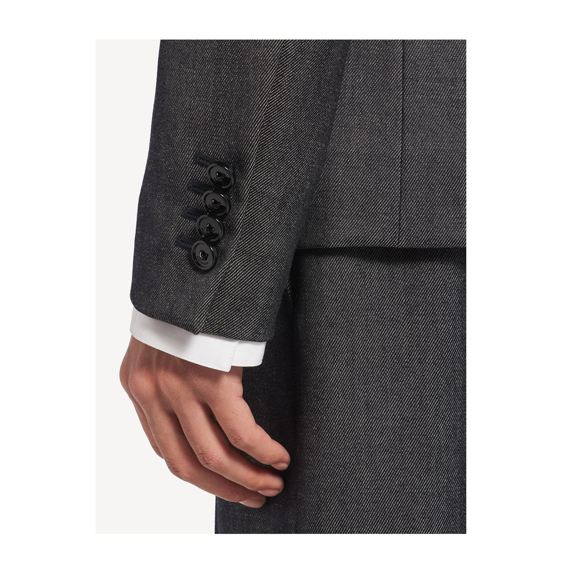 MAYFEYR - Balenciaga - Double-Breasted Tailored Jacket In Wool Twill In Denim Look - 872296TUT444100