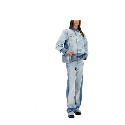 Denim Jacket with Contrasting Panel