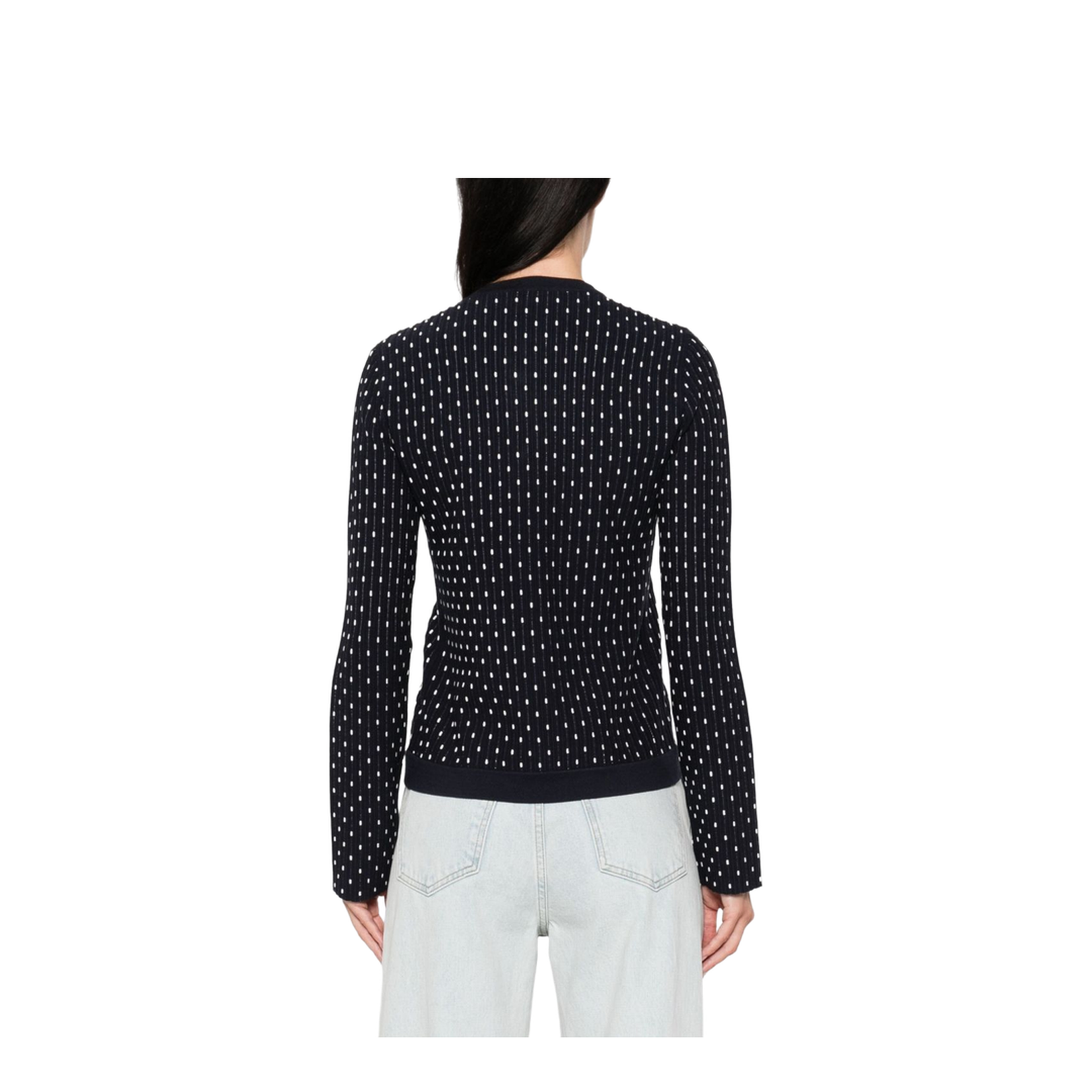 Dotted Crewneck Cardigan