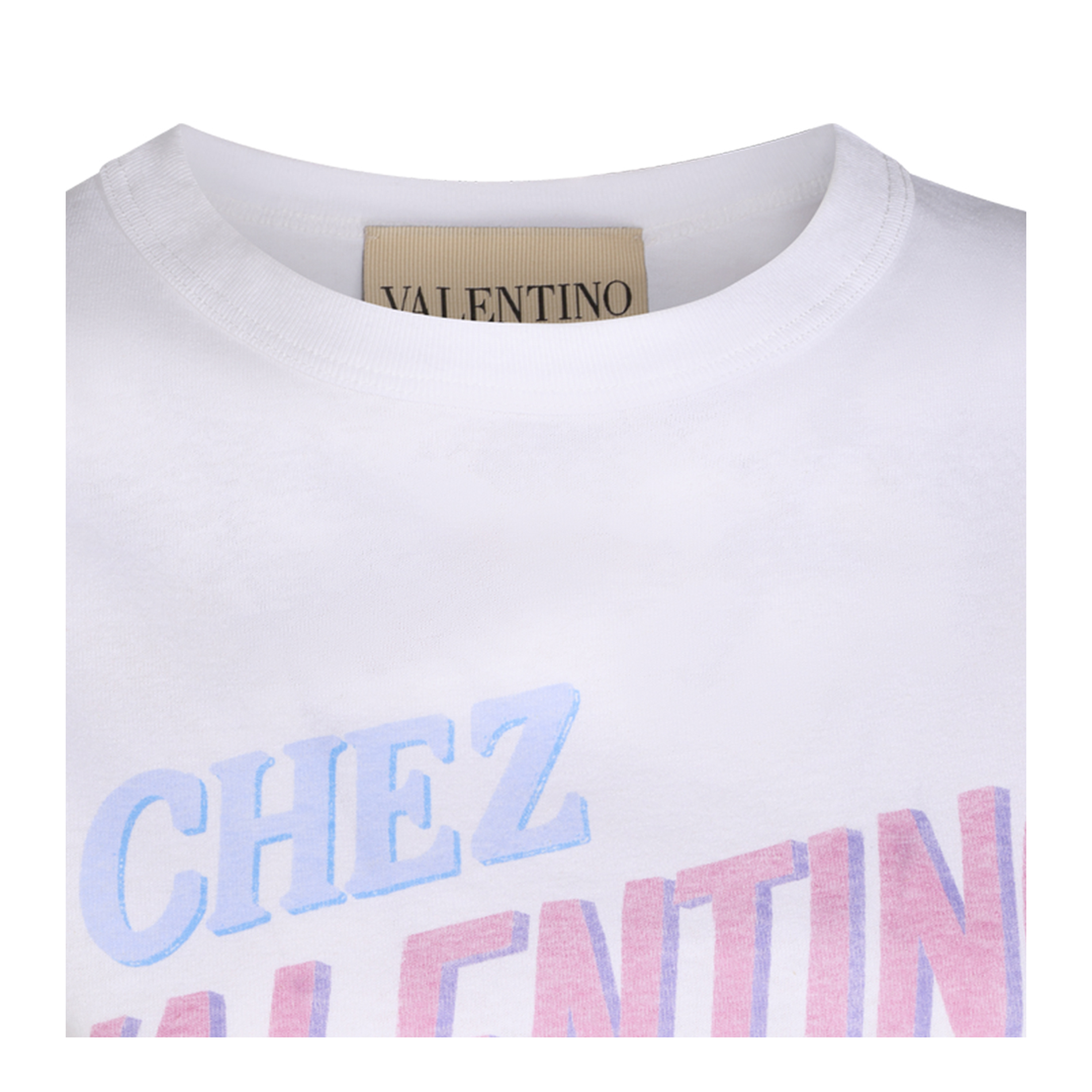 White Cotton T-Shirt With Logo Print