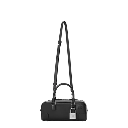 Cropped Bag in Shiny Calfskin Black